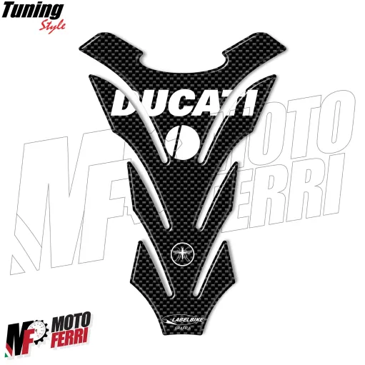 MF6275 Adesivo Protezione Paraserbatoio Ducati Resina Effetto Carbonio 20x14cm