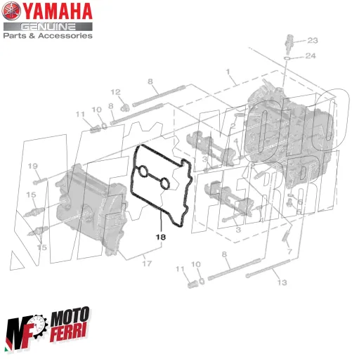 MF6296 Guarnizione Coperchio Valvole Originale Yamaha TMax 560 mod 2020 / 2024