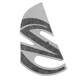 MF6333 Adesivo Sticker Anteriore Nero/Grigio Originale Aprilia Scarabeo 50 2014