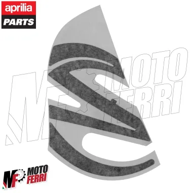 MF6333 Adesivo Sticker Anteriore Nero/Grigio Originale Aprilia Scarabeo 50 2014