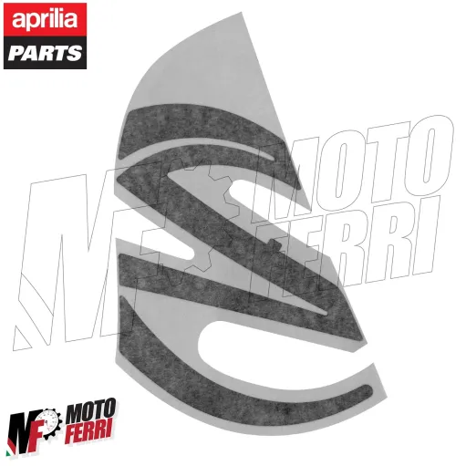 MF6333 Adesivo Sticker Anteriore Nero/Grigio Originale Aprilia Scarabeo 50 2014