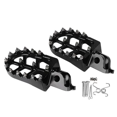 MF6334 Pedane Poggiapiedi Cross Honda CR CRF 125 250 450 1000 Nero Maggiorate