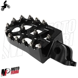 MF6334 Pedane Poggiapiedi Cross Honda CR CRF 125 250 450 1000 Nero Maggiorate 2