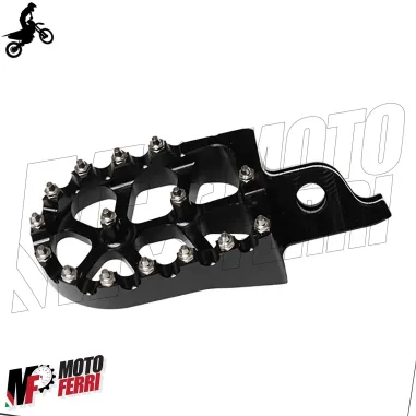 MF6334 Pedane Poggiapiedi Cross Honda CR CRF 125 250 450 1000 Nero Maggiorate