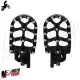 MF6334 Pedane Poggiapiedi Cross Honda CR CRF 125 250 450 1000 Nero Maggiorate