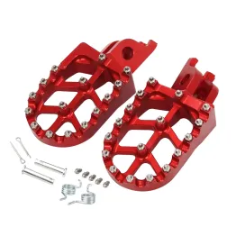 MF6335 Pedane Poggiapiedi Cross Honda CR CRF 125 250 450 1000 Rosso Maggiorate
