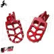 MF6335 Pedane Poggiapiedi Cross Honda CR CRF 125 250 450 1000 Rosso Maggiorate