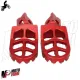 MF6335 Pedane Poggiapiedi Cross Honda CR CRF 125 250 450 1000 Rosso Maggiorate