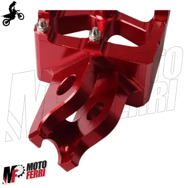 MF6335 Pedane Poggiapiedi Cross Honda CR CRF 125 250 450 1000 Rosso Maggiorate