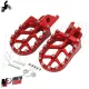 MF6335 Pedane Poggiapiedi Cross Honda CR CRF 125 250 450 1000 Rosso Maggiorate