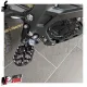 MF6334 Pedane Poggiapiedi Cross Honda CR CRF 125 250 450 1000 Nero Maggiorate