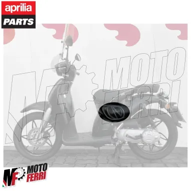 MF6339 - Adesivo Post Sinistro Nero Opaco/Grigio Orig Aprilia Scarabeo 50 2018