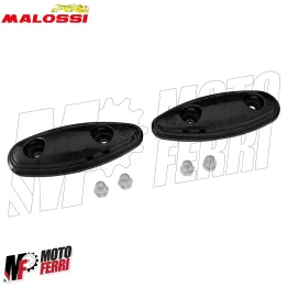 MF2539 Tappi Coperchi Malossi Specchietti Nero Lucido Yamaha TMax 500 2001 / 2007 2