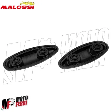 MF2539 Tappi Coperchi Malossi Specchietti Nero Lucido Yamaha TMax 500 2001 / 2007