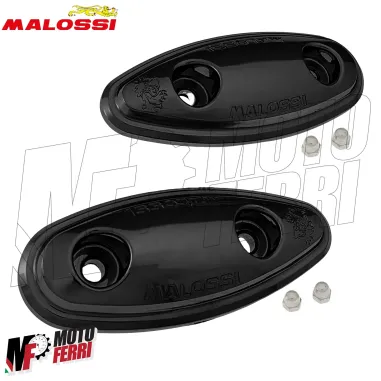 MF2539 Tappi Coperchi Malossi Specchietti Nero Lucido Yamaha TMax 500 2001 / 2007