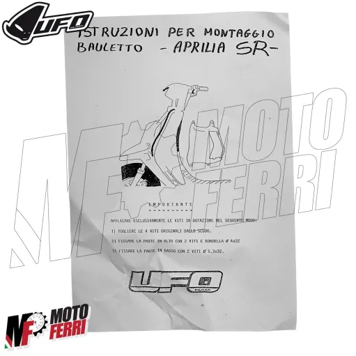 MF6346 Cassetto Bauletto Anteriore UFO Plast Aprilia SR 50 Prima Serie 1991/1997