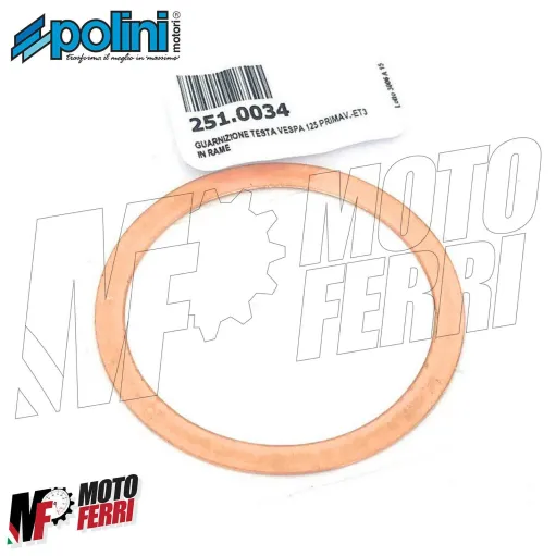 MF0683 - GUARNIZIONE IN RAME TESTA CILINDRO POLINI RACING DM 57 VESPA 125 ET3