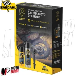 MF6350 Kit Grasso + Pulitore + Spazzola Catena Bardahl K9 Cross Enduro Off Road 2