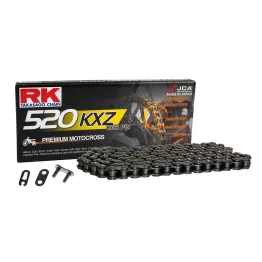 MF6397 Catena Moto Cross Enduro RK Passo 520 KXZ 120 Maglie Senza ORing nera