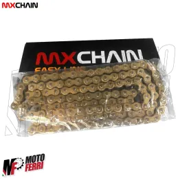 MF6398 Catena MX Chain Passo 520 Moto Cross Enduro Senza ORing 120 Maglie Oro 2