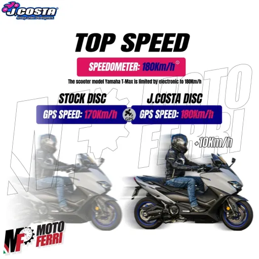 MF6401 Ruota Fonica ABS Post J.Costa +10Km/h Yamaha TMax 560 mod 2020 / 2024