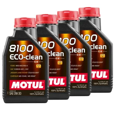MF6428 Olio Motore Motul 8100 Eco-Clean 0W30 100% Sintetico ACEA C2 API SN - 4Lt