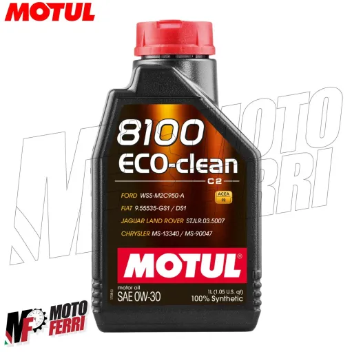 MF6428 Olio Motore Motul 8100 Eco-Clean 0W30 100% Sintetico ACEA C2 API SN - 4Lt