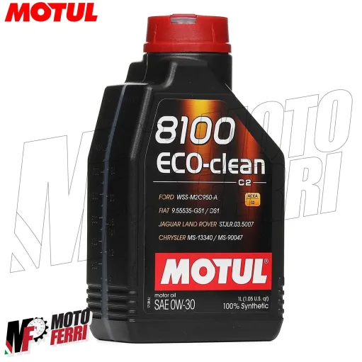 MF6428 Olio Motore Motul 8100 Eco-Clean 0W30 100% Sintetico ACEA C2 API SN - 4Lt