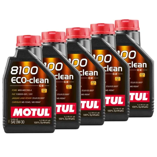 MF6429 Olio Motore Motul 8100 Eco-Clean 0W30 100% Sintetico ACEA C2 API SN - 5Lt