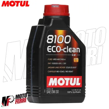 MF6429 Olio Motore Motul 8100 Eco-Clean 0W30 100% Sintetico ACEA C2 API SN - 5Lt