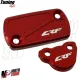 MF6438 Tappi Coperchi Vaschetta Freno CNC Rosso per Honda CRF 150 250 450 R X