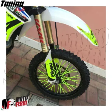 MF6638 Kit Copriraggi Copri Raggi Ruote Verde Moto Enduro Cross Motard 72 Pezzi