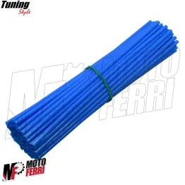 MF6638 Kit Copriraggi Copri Raggi Ruote Blu Moto Enduro Cross Motard 72 Pezzi 2