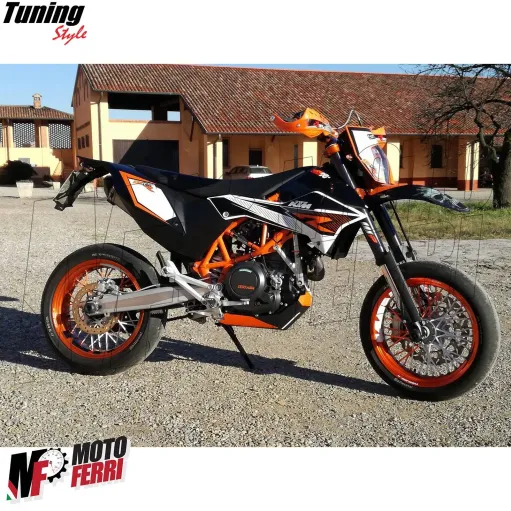 MF6638 Copriraggi Copri Raggi Ruote Arancione Moto Enduro Cross Motard 72 Pezzi