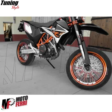 MF6638 Copriraggi Copri Raggi Ruote Arancione Moto Enduro Cross Motard 72 Pezzi