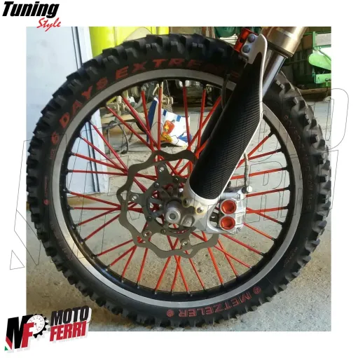 MF6638 Copriraggi Copri Raggi Ruote Arancione Moto Enduro Cross Motard 72 Pezzi