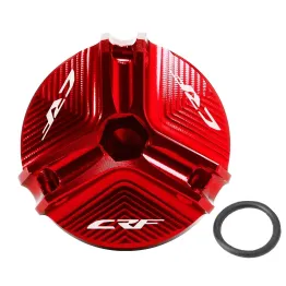MF6500 Tappo Olio CNC Rosso + O-Ring per Honda CRF 150 250 450 R X