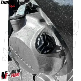 MF6501 - Tappo Olio CNC Nero + O-Ring per Honda CRF 150 250 450 R X 2