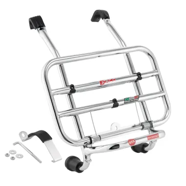 MF3883 Portapacchi Anteriore Cromo Faco per Vespa GTS 125 250 300 mod 2003 / 2018
