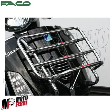 MF3883 Portapacchi Anteriore Cromo Faco per Vespa GTS 125 250 300 mod 2003 / 2018