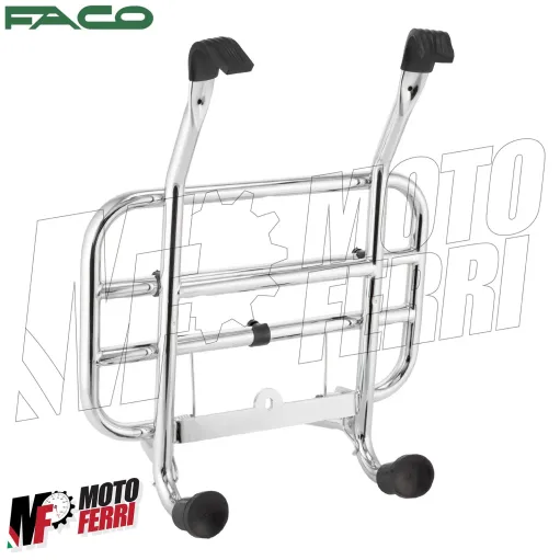 MF3883 Portapacchi Anteriore Cromo Faco per Vespa GTS 125 250 300 mod 2003 / 2018