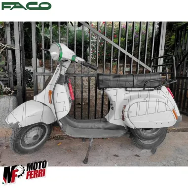 MF3881 Portapacchi Posteriore Nero con Maniglie Faco Vespa PK 50 125 S XL FL HP