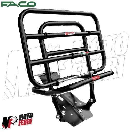 MF6502 Portapacchi Posteriore Nero Faco per Vespa 50 125 Special ET3 Primavera