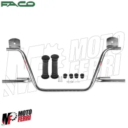 MF6503 - Pedana Poggiapiedi Passeggero Cromato Faco per Vespa ET2 ET4 50 125 150 2