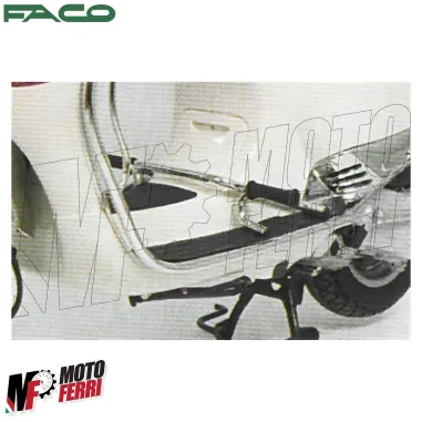 MF6503 - Pedana Poggiapiedi Passeggero Cromato Faco per Vespa ET2 ET4 50 125 150