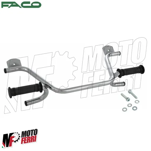 MF6503 - Pedana Poggiapiedi Passeggero Cromato Faco per Vespa ET2 ET4 50 125 150