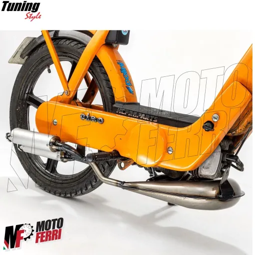 MF6504 Marmitta Scarico Espansione Tecno Circuit Twin Piaggio Ciao Bravo 50