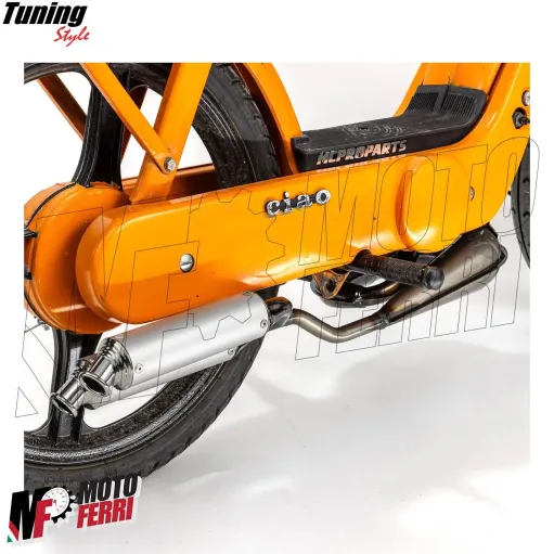 MF6504 Marmitta Scarico Espansione Tecno Circuit Twin Piaggio Ciao Bravo 50