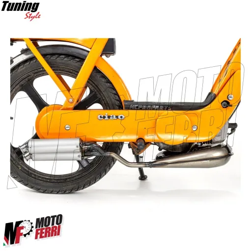 MF6504 Marmitta Scarico Espansione Tecno Circuit Twin Piaggio Ciao Bravo 50