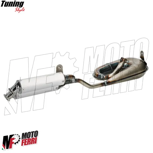 MF6504 Marmitta Scarico Espansione Tecno Circuit Twin Piaggio Ciao Bravo 50